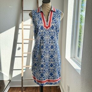Vineyard Vines Shell Latice Shift Dress sz: 6